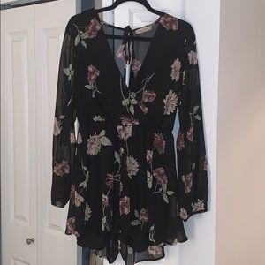 Floral Chiffon Short Romper